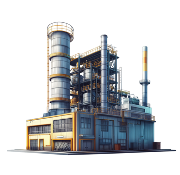 Industrial manufacturing facility following quality and safety standards