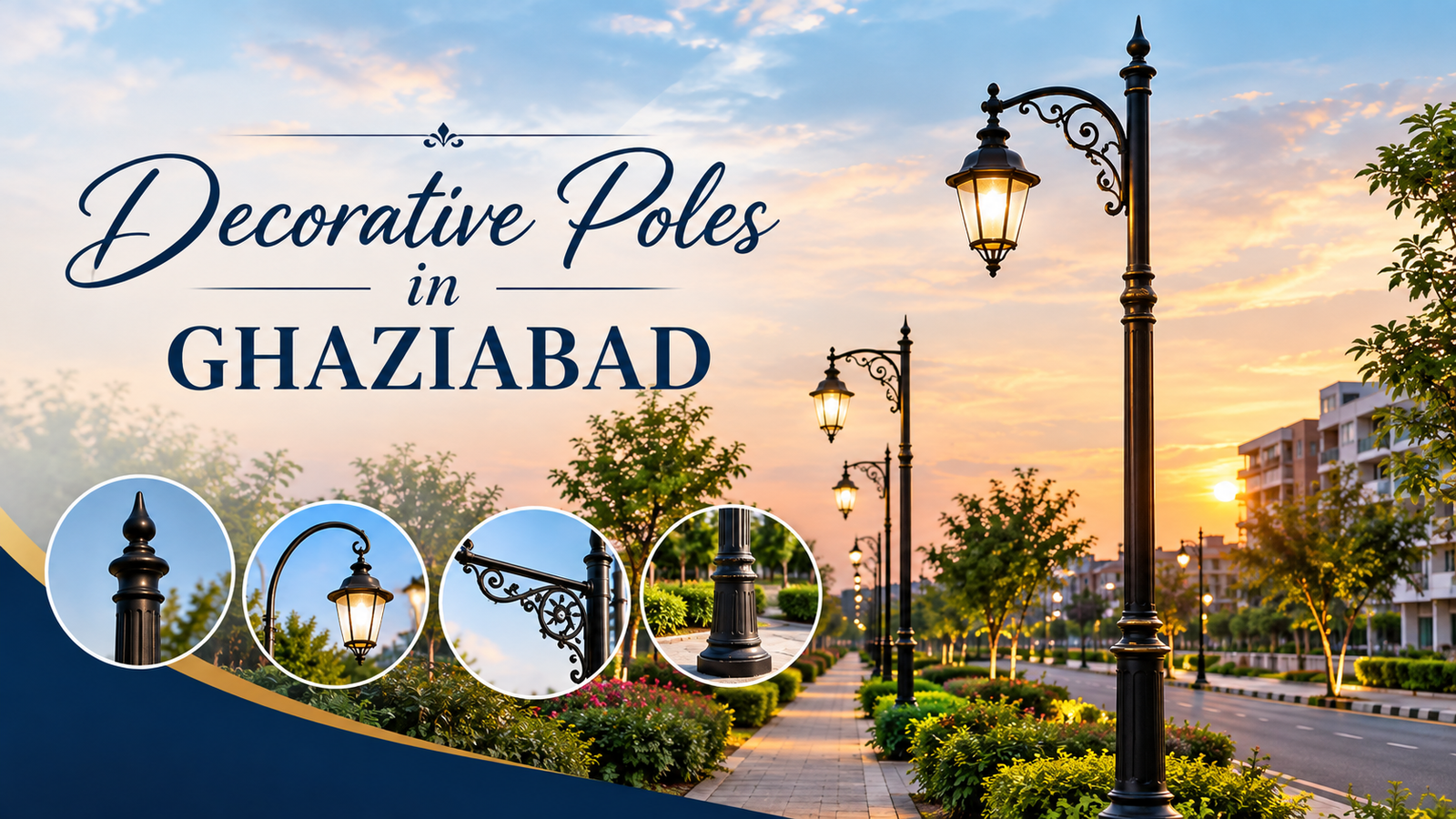 Decorative poles in Ghaziabad for modern outdoor lighting
